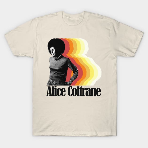 Alice Coltrane ----- Retro Jazz Design T-Shirt by unknown_pleasures